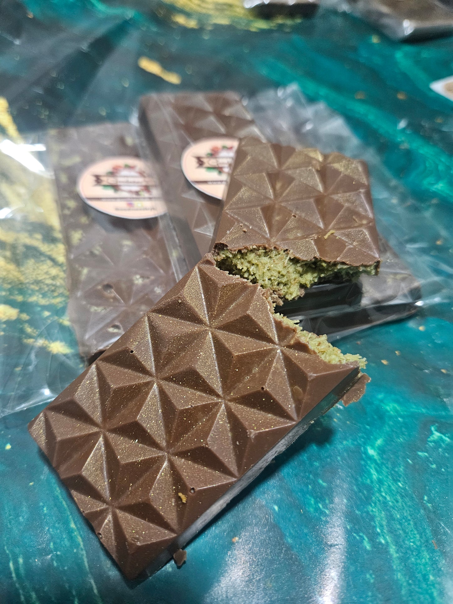 Dubai chocolate inspired Kunafah, Date/Kajoor Chocolate bar