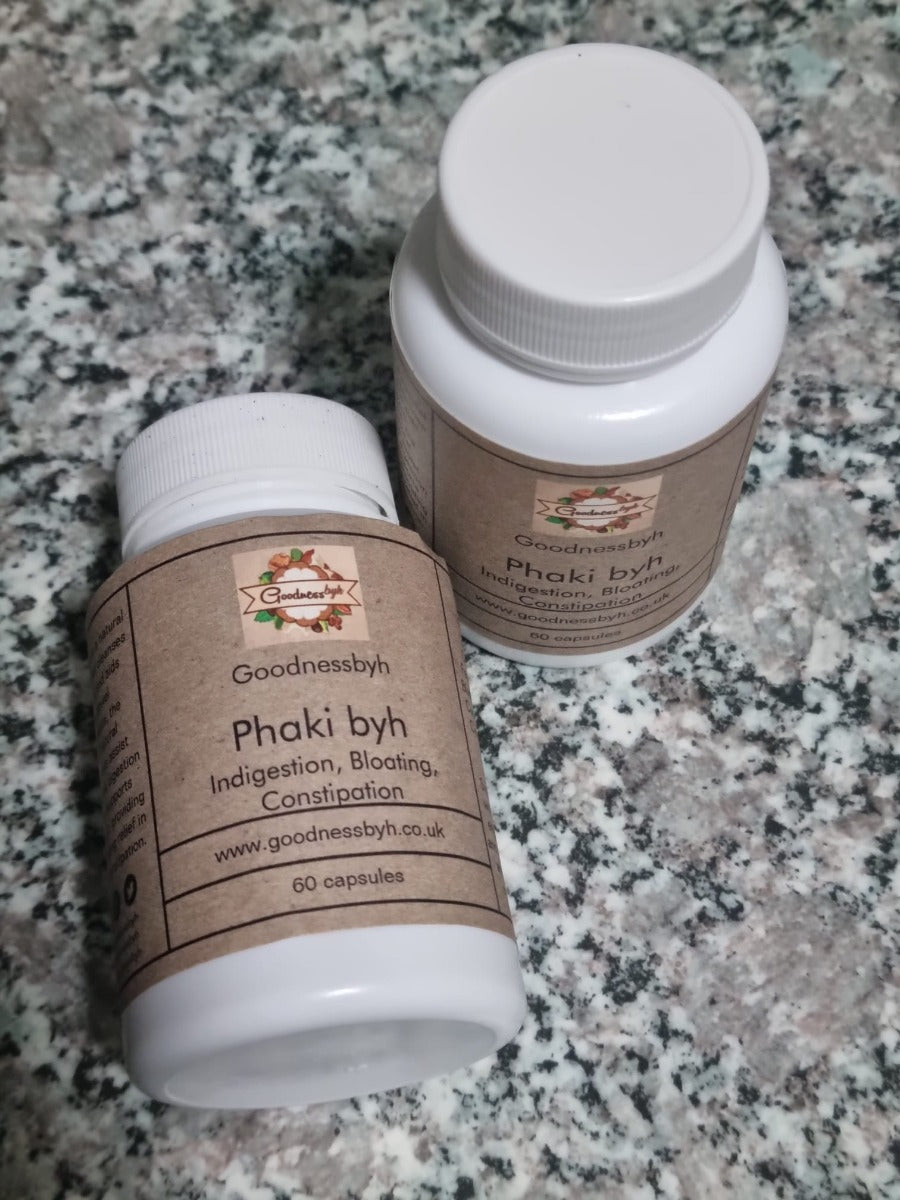 Traditional Phaki Capsules Assists Digestion acid bloating supports healthy gut, providing lasting relief in IBS, constipation, natural laxative body cleanse supplement